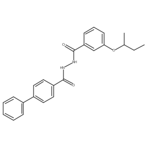 [1,1'-Biphenyl]-4-carboxylic acid, 2-[3-(1-methylpropoxy)benzoyl]hydrazide结构式