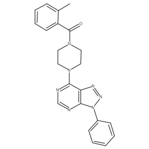 (4-(3-phenyl-3H-[1,2,3]triazolo[4,5-d]pyrimidin-7-yl)piperazin-1-yl)(o-tolyl)methanone结构式