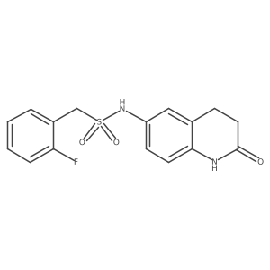 1-(2-fluorophenyl)-N-(2-oxo-1,2,3,4-tetrahydroquinolin-6-yl)methanesulfonamide结构式