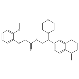 2-(2-methoxyphenoxy)-N-(2-(1-methyl-1,2,3,4-tetrahydroquinolin-6-yl)-2-morpholinoethyl)acetamide结构式