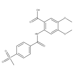 4,5-Dimethoxy-2-[[4-(methylsulfonyl)benzoyl]amino]benzoic acid Structure