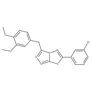 6-(5-Bromo-3-pyridinyl)-3-(3,4-dimethoxybenzyl)[1,2,4]triazolo[3,4-b][1,3,4]thiadiazole Structure