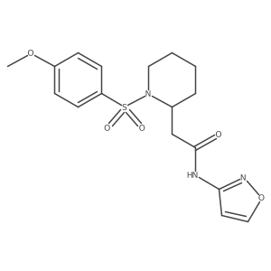 N-(isoxazol-3-yl)-2-(1-((4-methoxyphenyl)sulfonyl)piperidin-2-yl)acetamide Structure