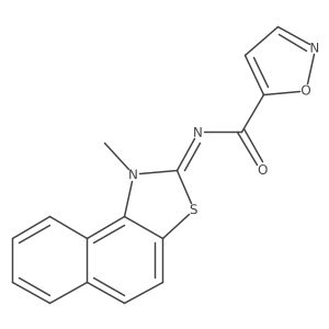 (Z)-N-(1-methylnaphtho[1,2-d]thiazol-2(1H)-ylidene)isoxazole-5-carboxamide结构式