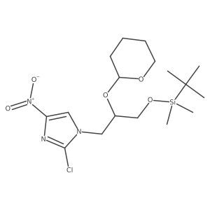 1-[(S)-3-(tert-Butyl-dimethyl-silanyloxy)-2-(tetrahydro-pyran-2-yloxy)-propyl]-2-chloro-4-nitro-1H-imidazole Structure
