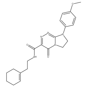 N-(2-(cyclohex-1-en-1-yl)ethyl)-8-(4-methoxyphenyl)-4-oxo-4,6,7,8-tetrahydroimidazo[2,1-c][1,2,4]triazine-3-carboxamide Structure