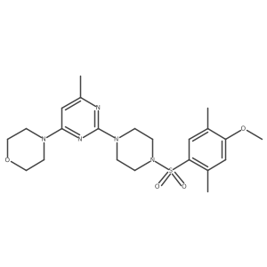 4-{2-[4-(4-Methoxy-2,5-dimethylbenzenesulfonyl)piperazin-1-yl]-6-methylpyrimidin-4-yl}morpholine Structure