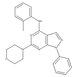 N-(2-methylphenyl)-6-(morpholin-4-yl)-1-phenyl-1H-pyrazolo[3,4-d]pyrimidin-4-amine Structure