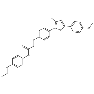 N-(4-ethoxyphenyl)-2-((6-(2-(4-methoxyphenyl)-4-methylthiazol-5-yl)pyridazin-3-yl)thio)acetamide Structure