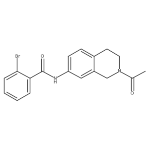 N-(2-acetyl-1,2,3,4-tetrahydroisoquinolin-7-yl)-2-bromobenzamide Structure