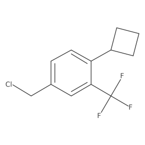 Benzene, 4-(chloromethyl)-1-cyclobutyl-2-(trifluoromethyl)-结构式