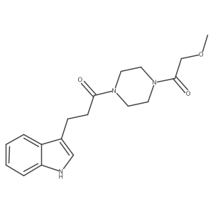 3-(1H-indol-3-yl)-1-[4-(methoxyacetyl)piperazin-1-yl]propan-1-one结构式