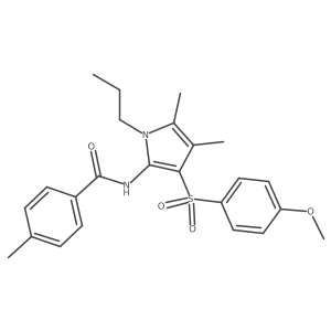 N-{3-[(4-methoxyphenyl)sulfonyl]-4,5-dimethyl-1-propyl-1H-pyrrol-2-yl}-4-methylbenzamide Structure