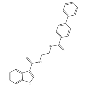 N-{2-[(biphenyl-4-ylcarbonyl)amino]ethyl}-1H-indole-3-carboxamide Structure