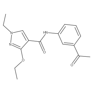 N-(3-acetylphenyl)-3-ethoxy-1-ethyl-1H-pyrazole-4-carboxamide结构式