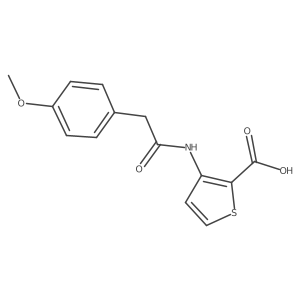 3-(2-(4-Methoxyphenyl)acetamido)thiophene-2-carboxylic acid Structure