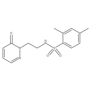 2,4-dimethyl-N-(2-(6-oxopyridazin-1(6H)-yl)ethyl)benzenesulfonamide结构式
