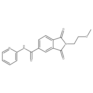 2-(2-methoxyethyl)-1,3-dioxo-N-(pyridin-2-yl)-2,3-dihydro-1H-isoindole-5-carboxamide Structure