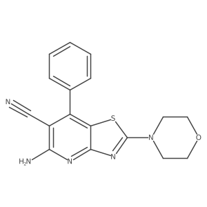 Thiazolo[4,5-b]pyridine-6-carbonitrile,5-amino-2-(4-morpholinyl)-7-phenyl-结构式