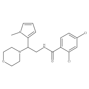 2,4-dichloro-N-(2-(1-methyl-1H-pyrrol-2-yl)-2-morpholinoethyl)benzamide结构式