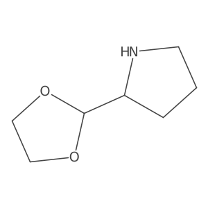 2-(1,3-Dioxolan-2-yl)pyrrolidine结构式