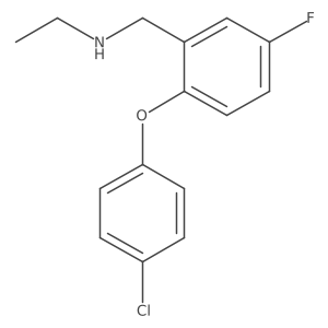 {[2-(4-Chlorophenoxy)-5-fluorophenyl]methyl}(ethyl)amine结构式