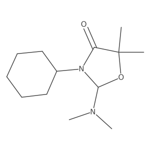 4-Oxazolidinone, 3-cyclohexyl-2-(dimethylamino)-5,5-dimethyl-结构式