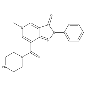 5-Methyl-2-phenyl-7-(piperazine-1-carbonyl)pyrazolo[4,3-c]pyridin-3-one Structure