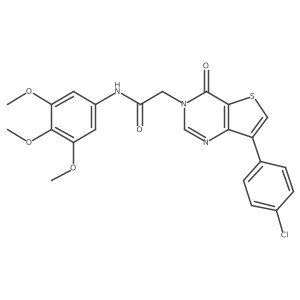 2-[7-(4-chlorophenyl)-4-oxothieno[3,2-d]pyrimidin-3(4H)-yl]-N-(3,4,5-trimethoxyphenyl)acetamide结构式