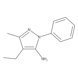 4-ethyl-3-methyl-1-phenyl-1H-pyrazol-5-amine Structure