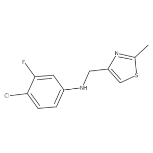 4-Chloro-3-fluoro-N-((2-methylthiazol-4-yl)methyl)aniline Structure