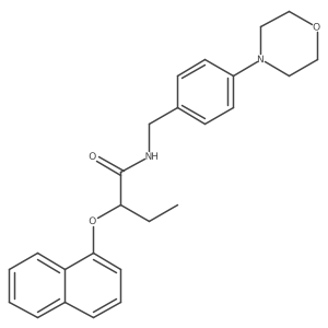N-[[4-(4-Morpholinyl)phenyl]methyl]-2-(1-naphthalenyloxy)butanamide结构式