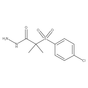 2-(4-Chloro-benzenesulfonyl)-2-methyl-propionic acid hydrazide结构式