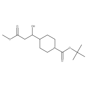 tert-Butyl 4-(1-hydroxy-3-methoxy-3-oxopropyl)piperidine-1-carboxylate结构式