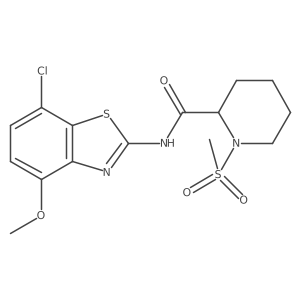N-(7-chloro-4-methoxybenzo[d]thiazol-2-yl)-1-(methylsulfonyl)piperidine-2-carboxamide Structure