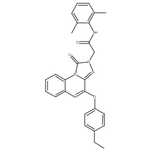 N-(2,6-dimethylphenyl)-2-[4-(4-ethylphenoxy)-1-oxo-1H,2H-[1,2,4]triazolo[4,3-a]quinoxalin-2-yl]acetamide结构式