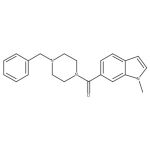 (4-benzylpiperazin-1-yl)(1-methyl-1H-indol-6-yl)methanone Structure