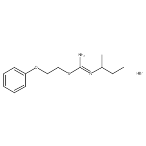 N'-(butan-2-yl)-1-[(2-phenoxyethyl)sulfanyl]methanimidamide hydrobromide Structure
