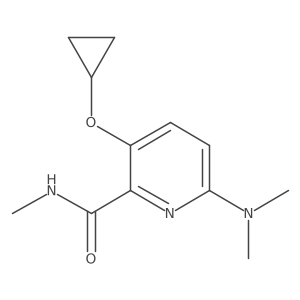 3-Cyclopropoxy-6-(dimethylamino)-N-methylpicolinamide结构式