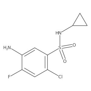 5-amino-2-chloro-N-cyclopropyl-4-fluorobenzene-1-sulfonamide Structure