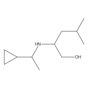 2-[(1-Cyclopropylethyl)amino]-4-methylpentan-1-ol结构式