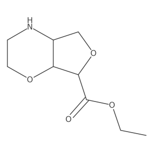 2H-Furo[3,4-b]-1,4-oxazine-7-carboxylic acid, hexahydro-, ethyl ester Structure