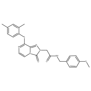2-{8-[(2,4-dimethylphenyl)sulfanyl]-3-oxo[1,2,4]triazolo[4,3-a]pyrazin-2(3H)-yl}-N-(4-methoxybenzyl)acetamide Structure