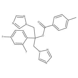 Benzoic acid, 4-methyl-, 1-(2,4-difluorophenyl)-2-(1H-1,2,4-triazol-1-yl)-1-(1H-1,2,4-triazol-1-ylmethyl)ethyl ester Structure