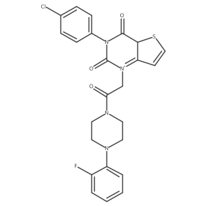 3-(4-chlorophenyl)-1-{2-[4-(2-fluorophenyl)piperazin-1-yl]-2-oxoethyl}-1H,2H,3H,4H-thieno[3,2-d]pyrimidine-2,4-dione Structure
