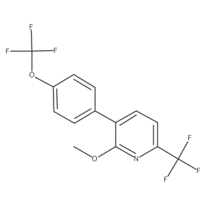 Pyridine, 2-methoxy-3-[4-(trifluoromethoxy)phenyl]-6-(trifluoromethyl)- Structure