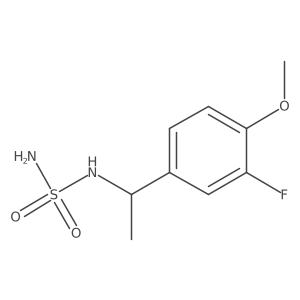 n-[1-(3-Fluoro-4-methoxyphenyl)ethyl]sulfamide Structure