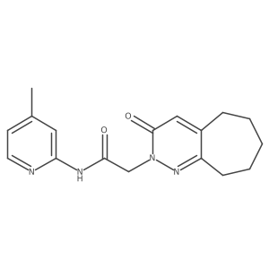 N-(4-methylpyridin-2-yl)-2-(3-oxo-3,5,6,7,8,9-hexahydro-2H-cyclohepta[c]pyridazin-2-yl)acetamide Structure