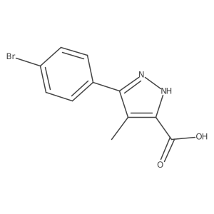 1H-Pyrazole-3-carboxylic acid, 5-(4-bromophenyl)-4-methyl- Structure
