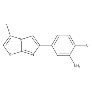 [2-Chloro-5-(3-methylimidazo[2,1-b][1,3]thiazol-6-yl)phenyl]amine结构式